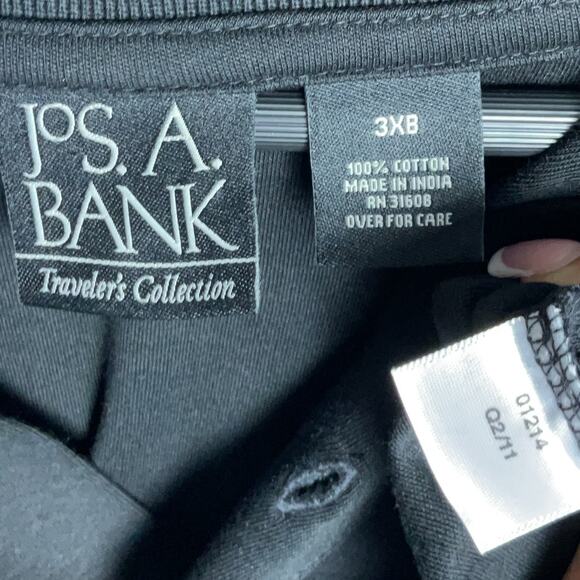 Jos A Bank Black Travelers Collection Mens Size 3XB Collared Long Sleeve Shirt - Picture 5 of 8